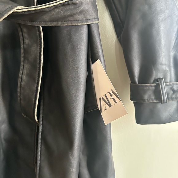 Zara Elegant Black Trench Coat - Picture 6 of 6